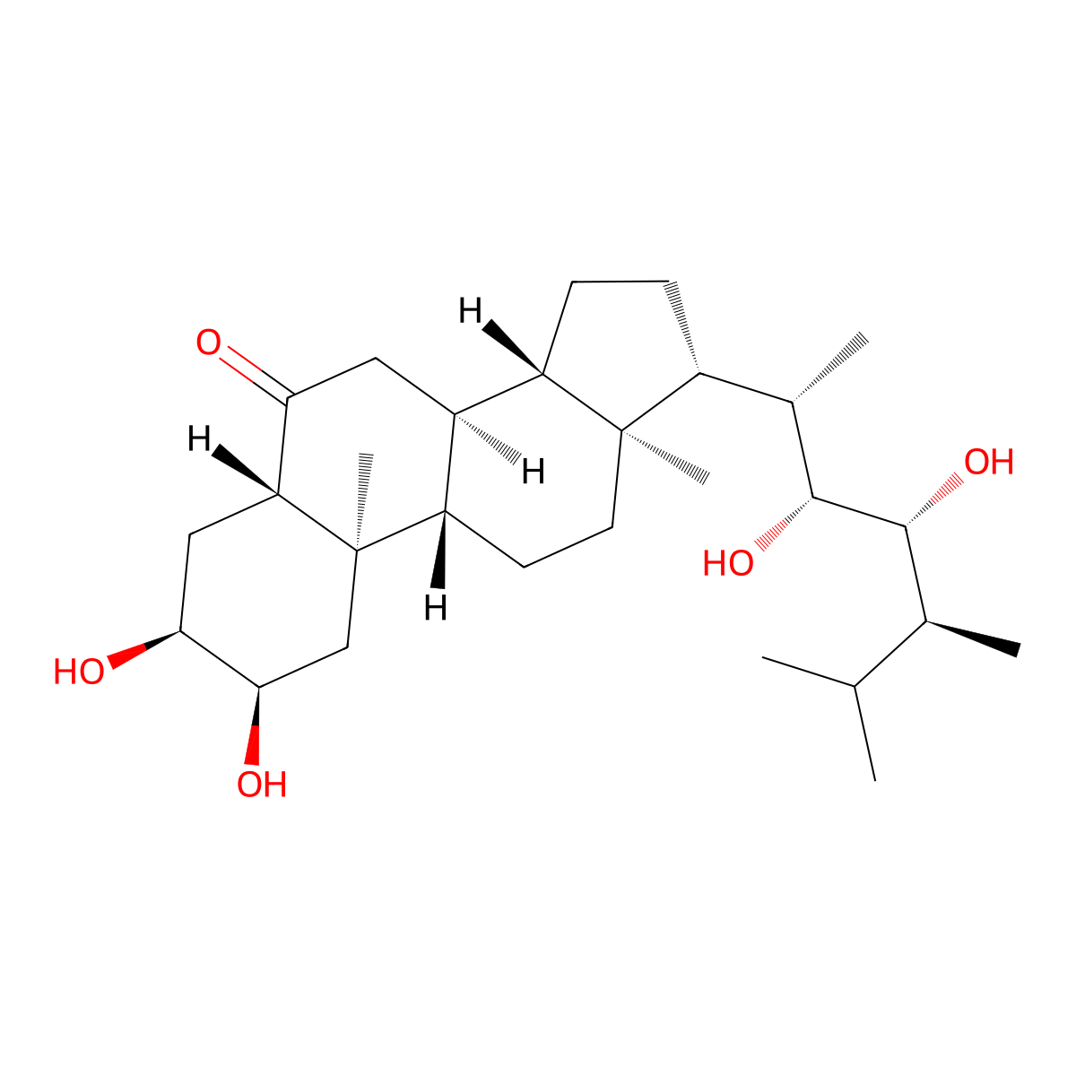 Castasterone molecular structure, CAS 80736-41-0
