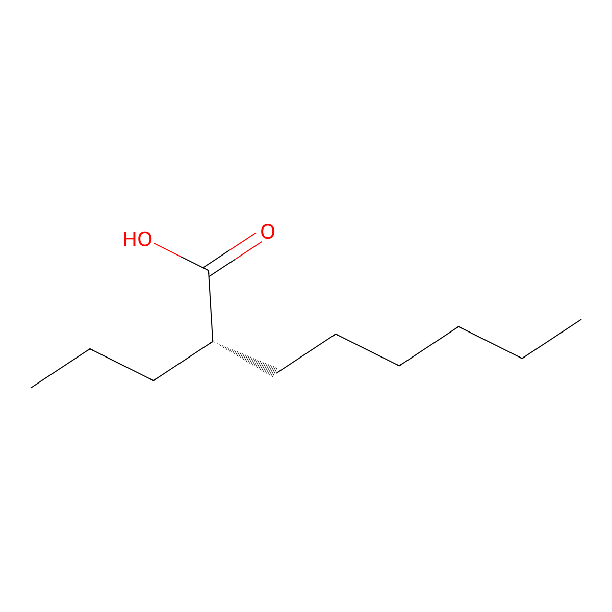 (2S)-2-Propyloctanoic acid molecular structure, CAS 807363-10-6