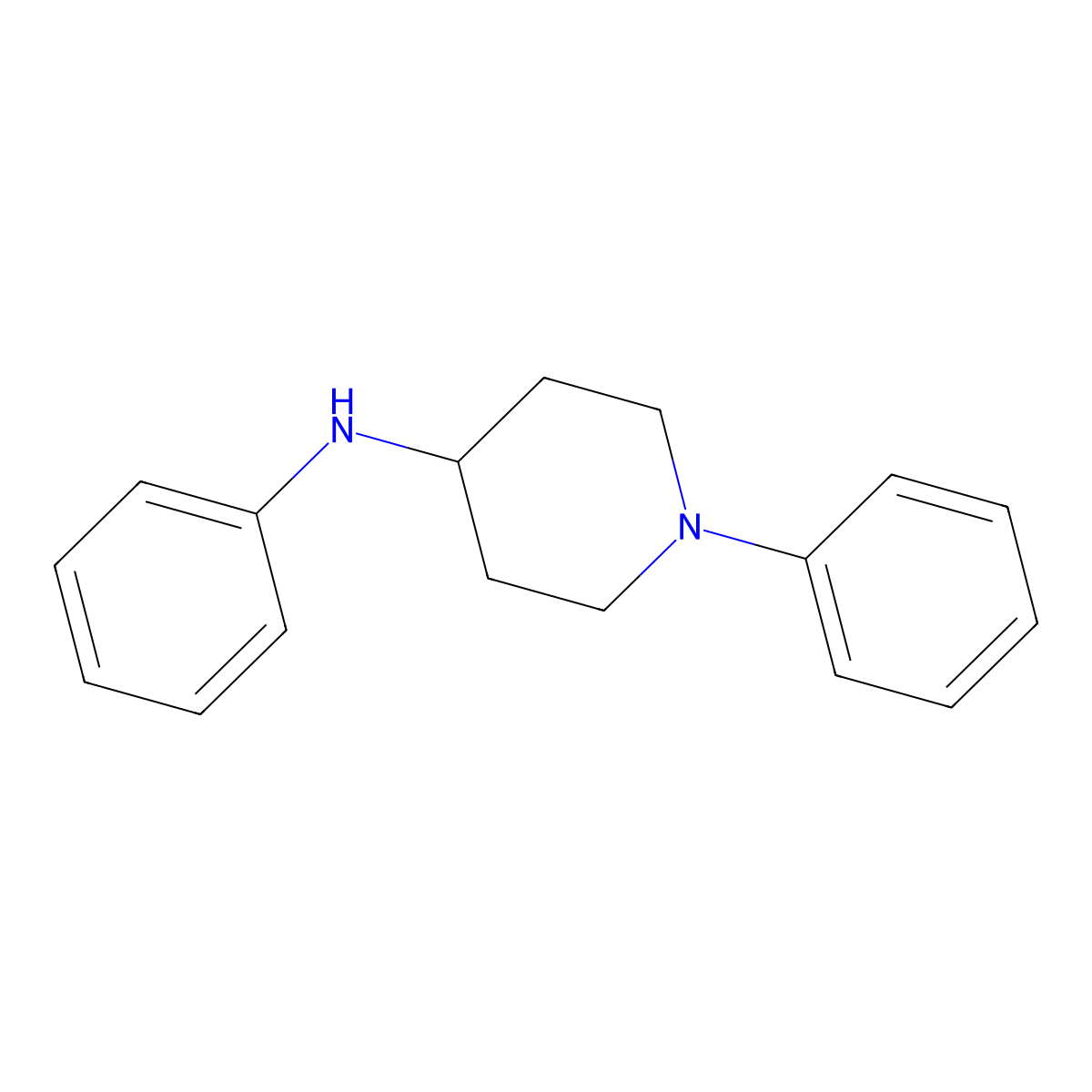 1-Phenyl-4-anilinopiperidine molecular structure, CAS 807367-10-8