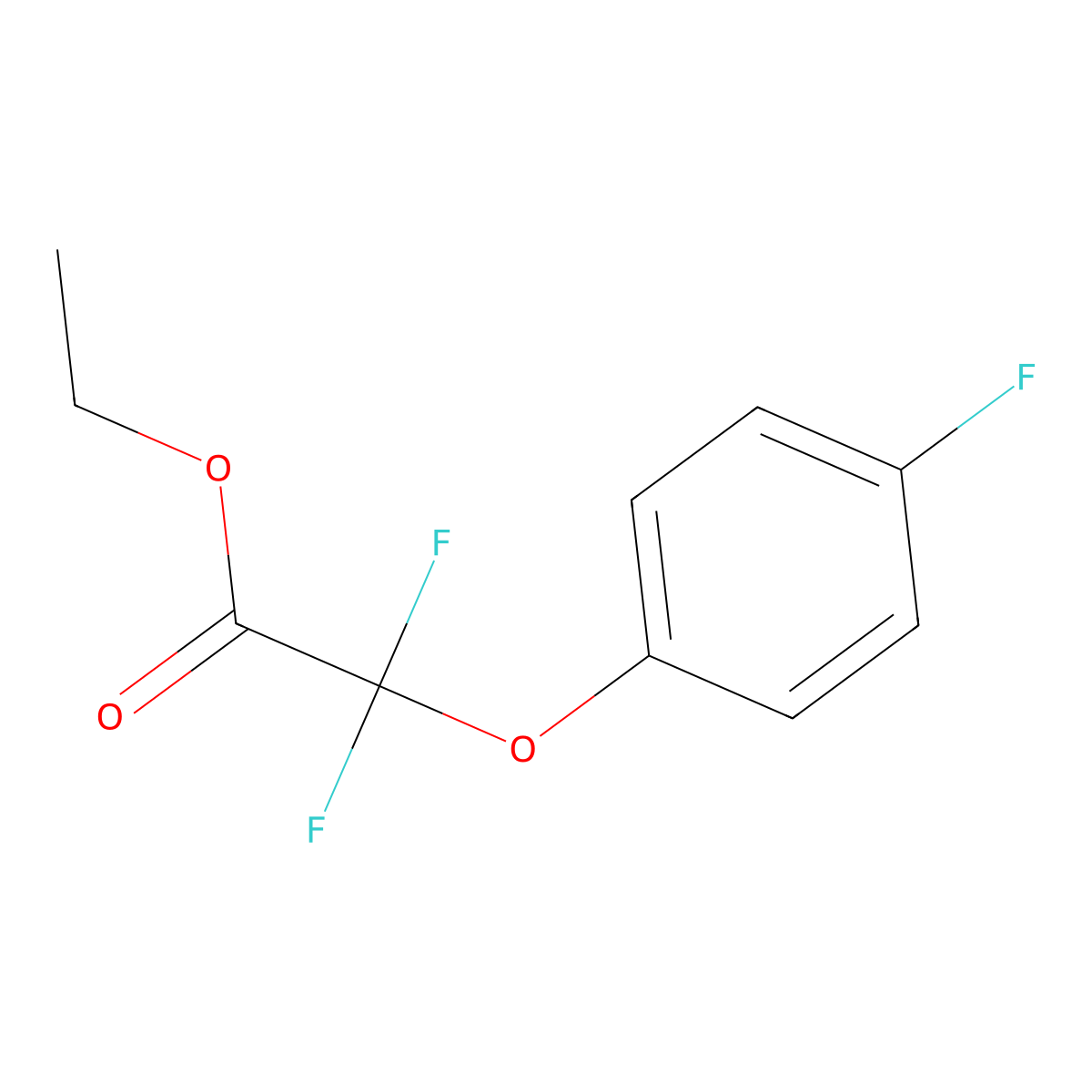Difluoro-(4-fluoro-phenoxy)-acetic acid ethyl ester molecular structure, CAS 807368-70-3