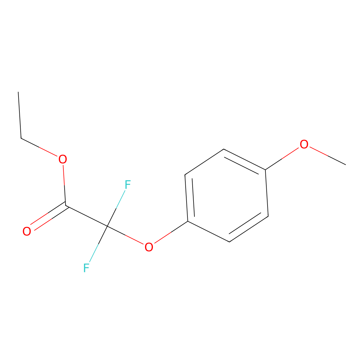 Ethyl 2,2-difluoro-2-(4-methoxyphenoxy)acetate molecular structure, CAS 807368-85-0