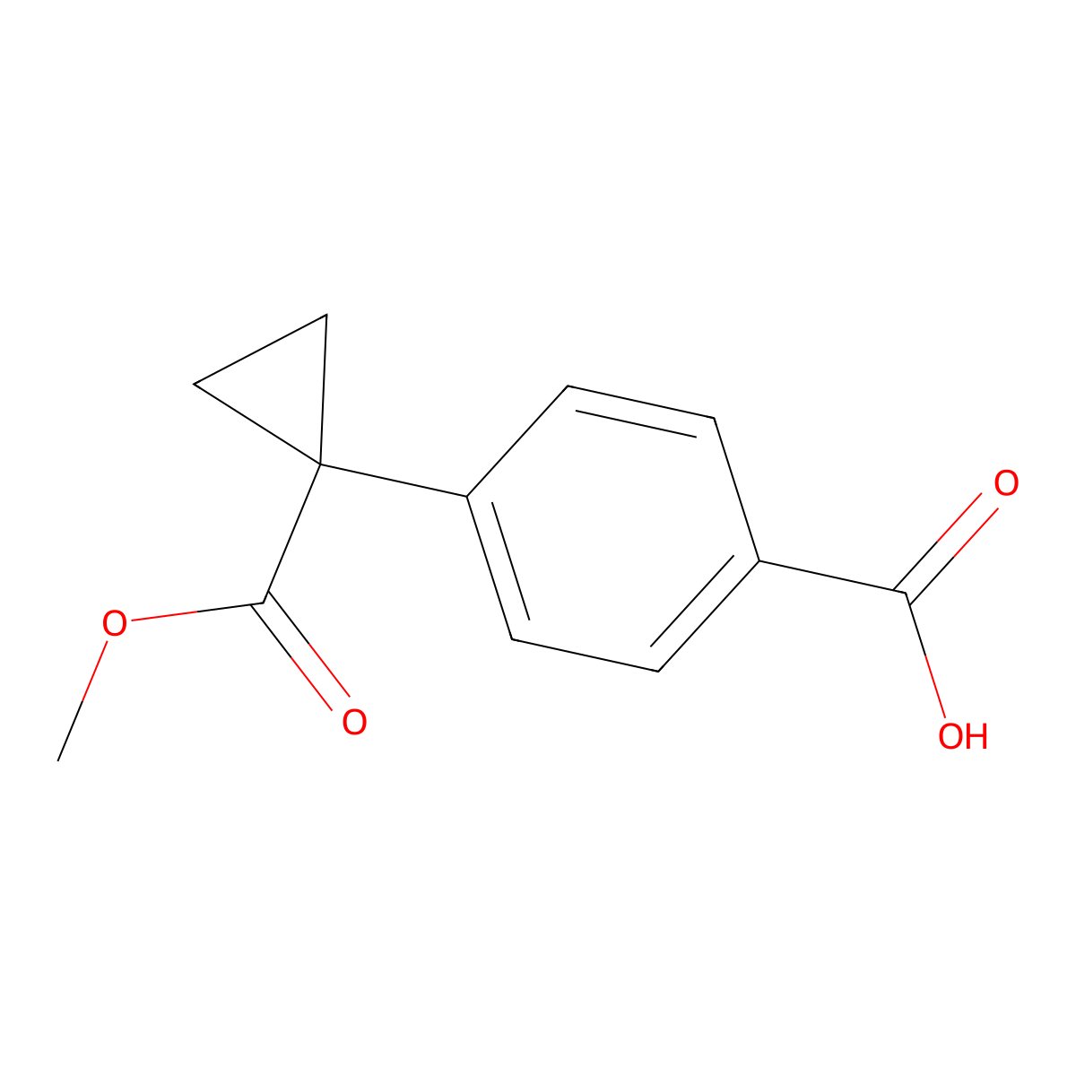 4-(1-(Methoxycarbonyl)cyclopropyl)benzoic acid molecular structure, CAS 807382-47-4