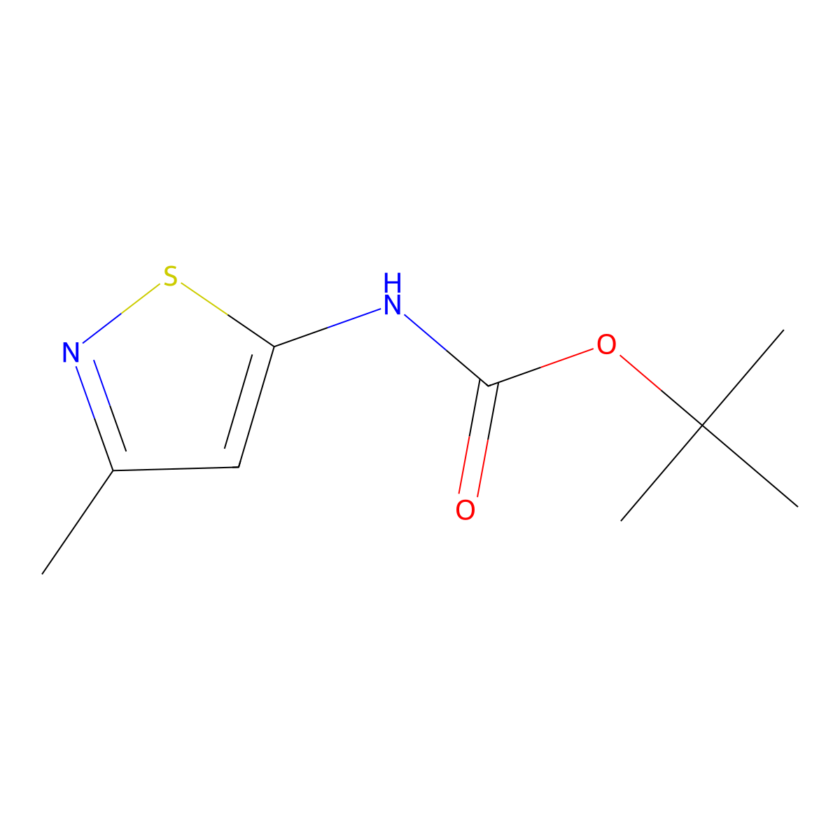 5-(Boc-amino)-3-methylisothiazole molecular structure, CAS 80742-32-1
