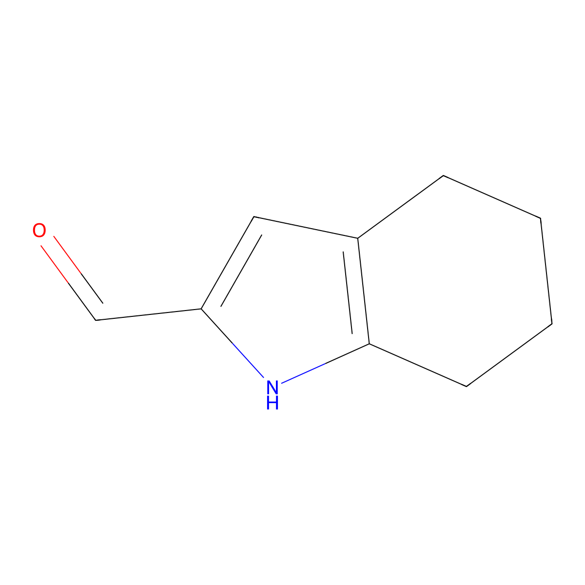 4,5,6,7-tetrahydro-1H-indole-2-carbaldehyde molecular structure, CAS 80744-01-0