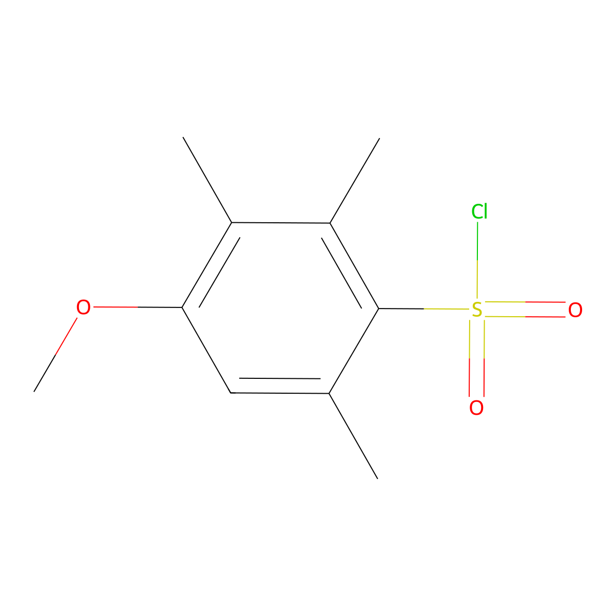 4-Methoxy-2,3,6-trimethylbenzenesulfonyl chloride molecular structure, CAS 80745-07-9