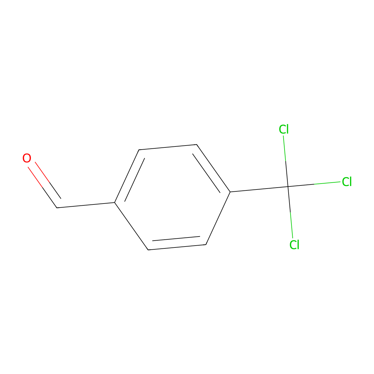 Benzaldehyde, 4-(trichloromethyl)- molecular structure, CAS 80745-32-0