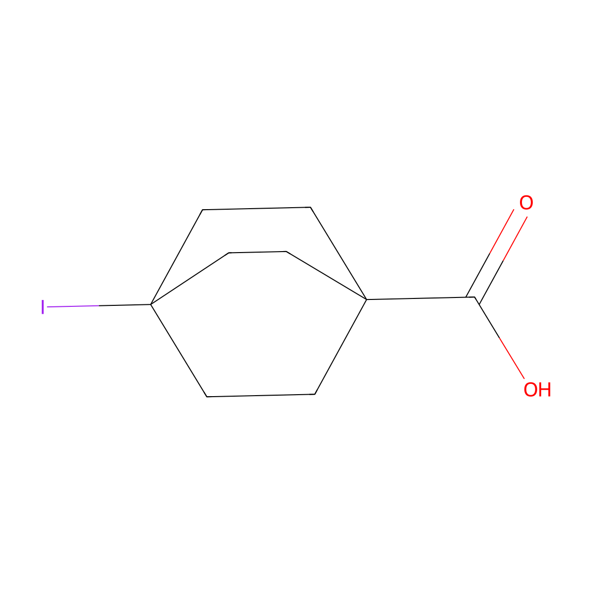 4-Iodobicyclo[2.2.2]octane-1-carboxylic acid molecular structure, CAS 80745-61-5