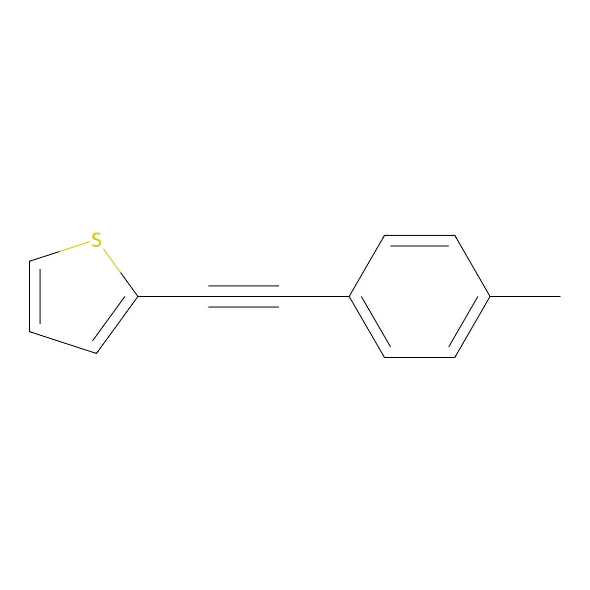 Thiophene, 2-[(4-methylphenyl)ethynyl]- molecular structure, CAS 80746-49-2
