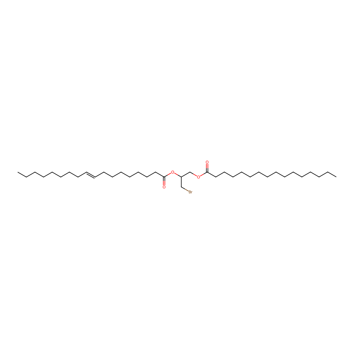 1-Palmitoyl-2-oleoyl-3-bromopropanediol molecular structure, CAS 80749-30-0
