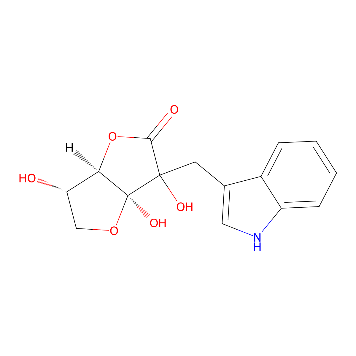 Ascorbigen molecular structure, CAS 8075-98-7