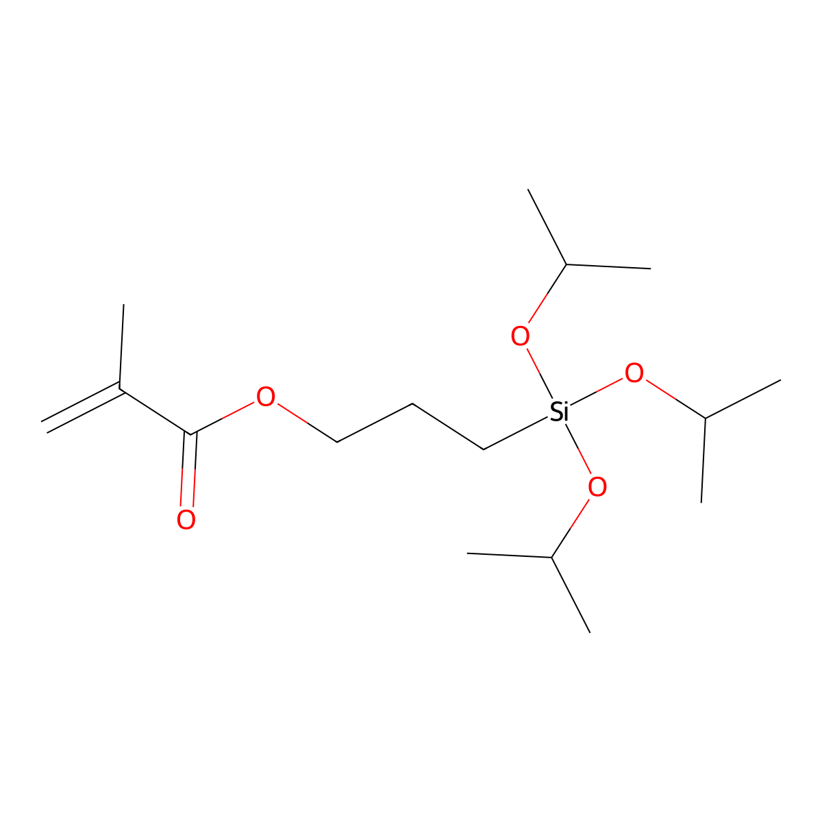 3-(Tris(1-methylethoxy)silyl)propyl methacrylate molecular structure, CAS 80750-05-6