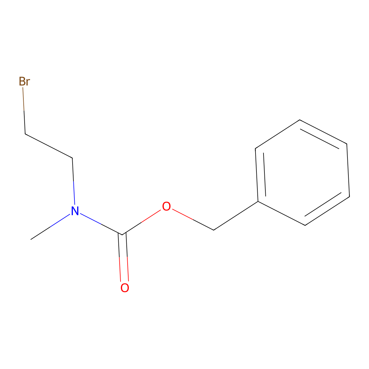 benzyl N-(2-bromoethyl)-N-methylcarbamate molecular structure, CAS 80754-84-3