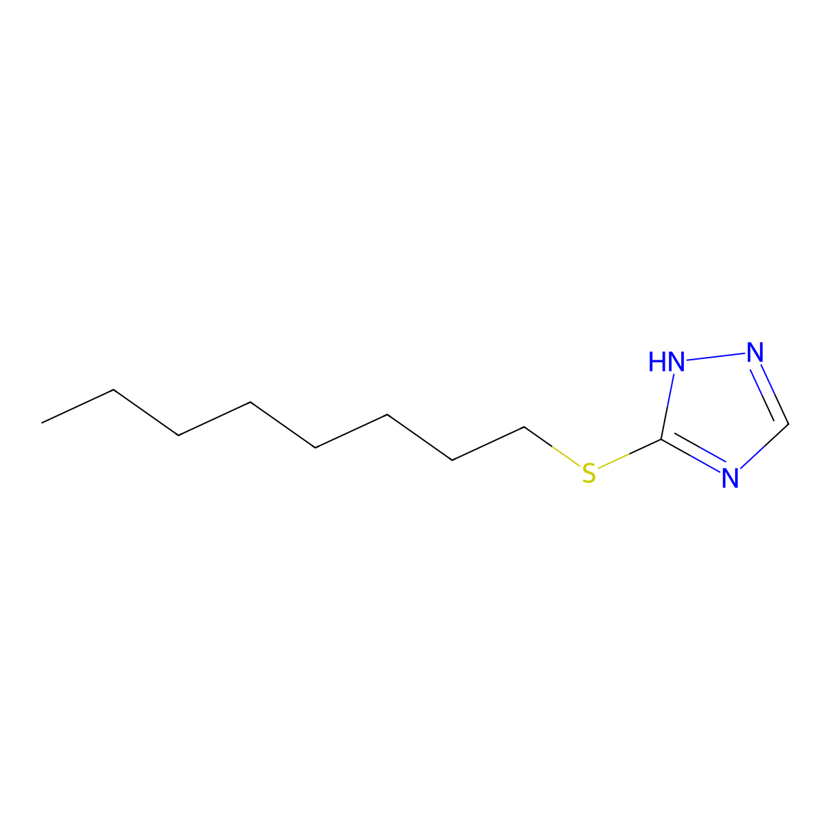 5-(Octylthio)-1H-1,2,4-triazole molecular structure, CAS 80755-99-3
