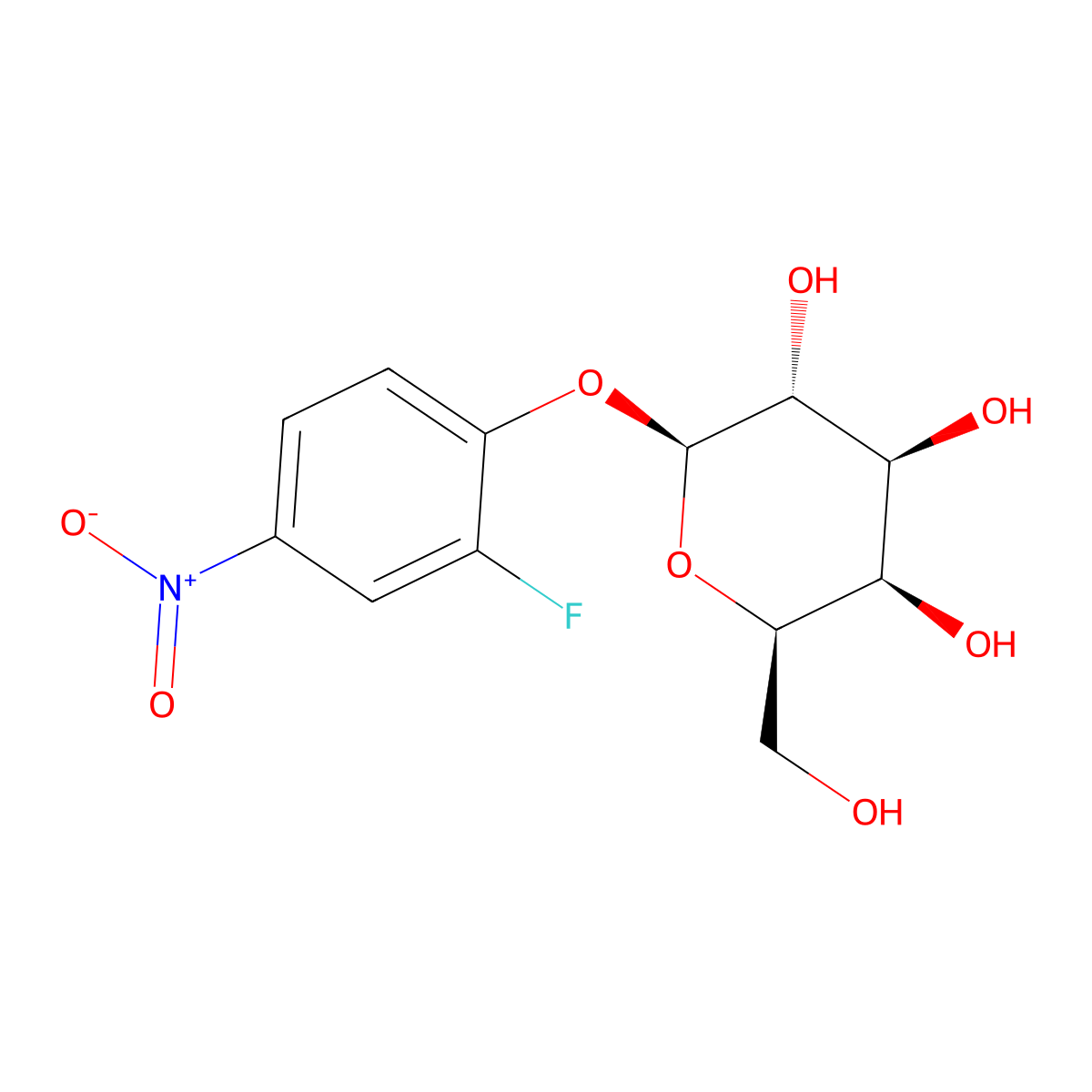 2-fluoro-4-nitrophenyl beta-D-galactopyranoside molecular structure, CAS 807610-60-2