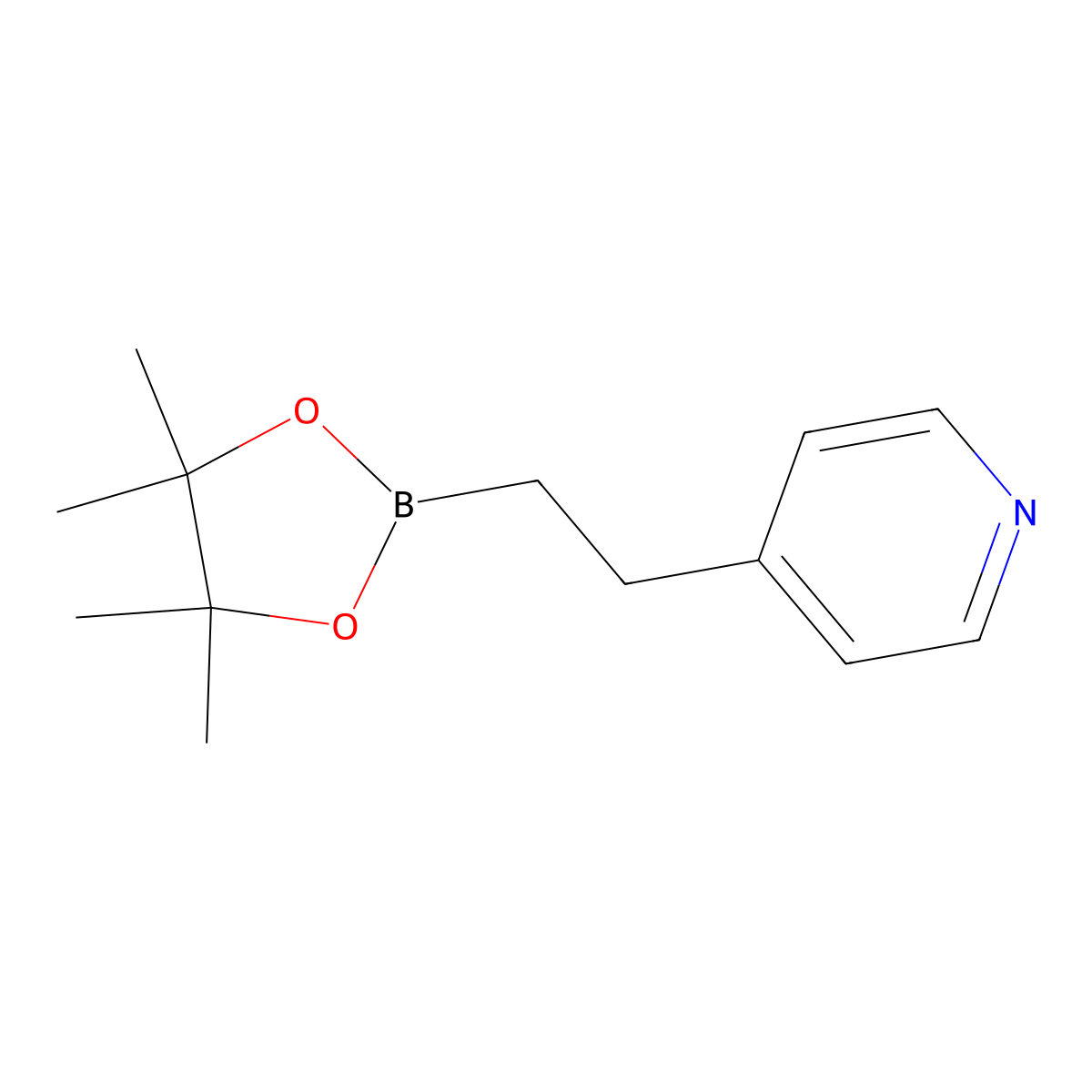 4-[2-(4,4,5,5-Tetramethyl-1,3,2-dioxaborolan-2-yl)ethyl]pyridine molecular structure, CAS 807611-11-6