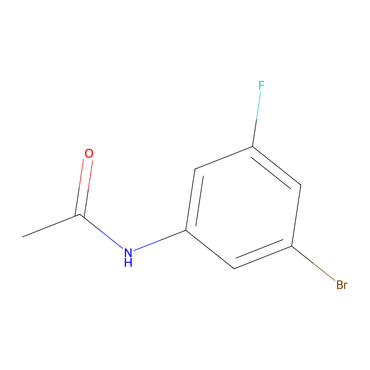 N-(3-bromo-5-fluorophenyl)acetamide molecular structure, CAS 807620-95-7