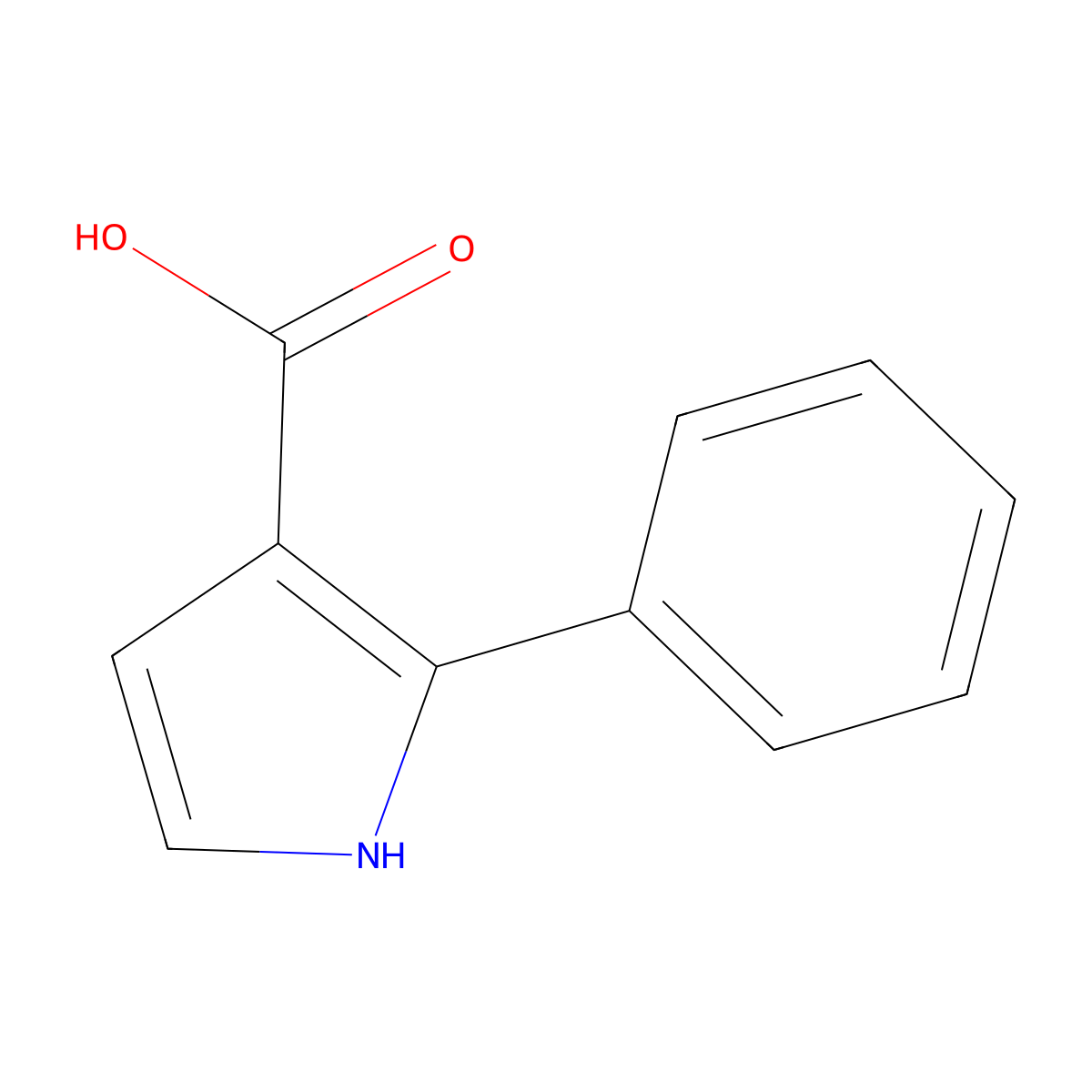 2-Phenyl-1h-pyrrole-3-carboxylic acid molecular structure, CAS 807624-15-3