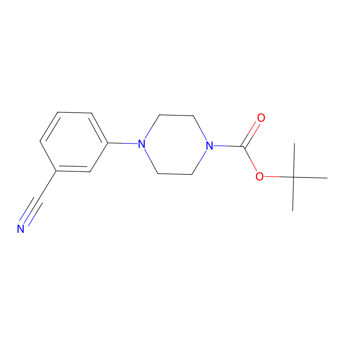 tert-Butyl 4-(3-Cyanophenyl)piperazine-1-carboxylate molecular structure, CAS 807624-20-0