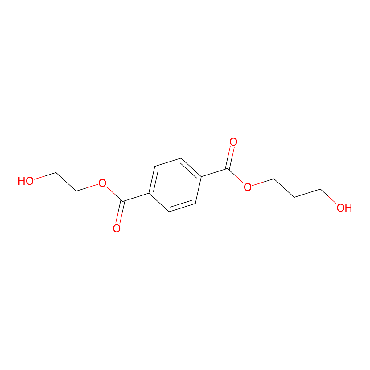 2-Hydroxyethyl 3-hydroxypropyl benzene-1,4-dicarboxylate molecular structure, CAS 807624-85-7