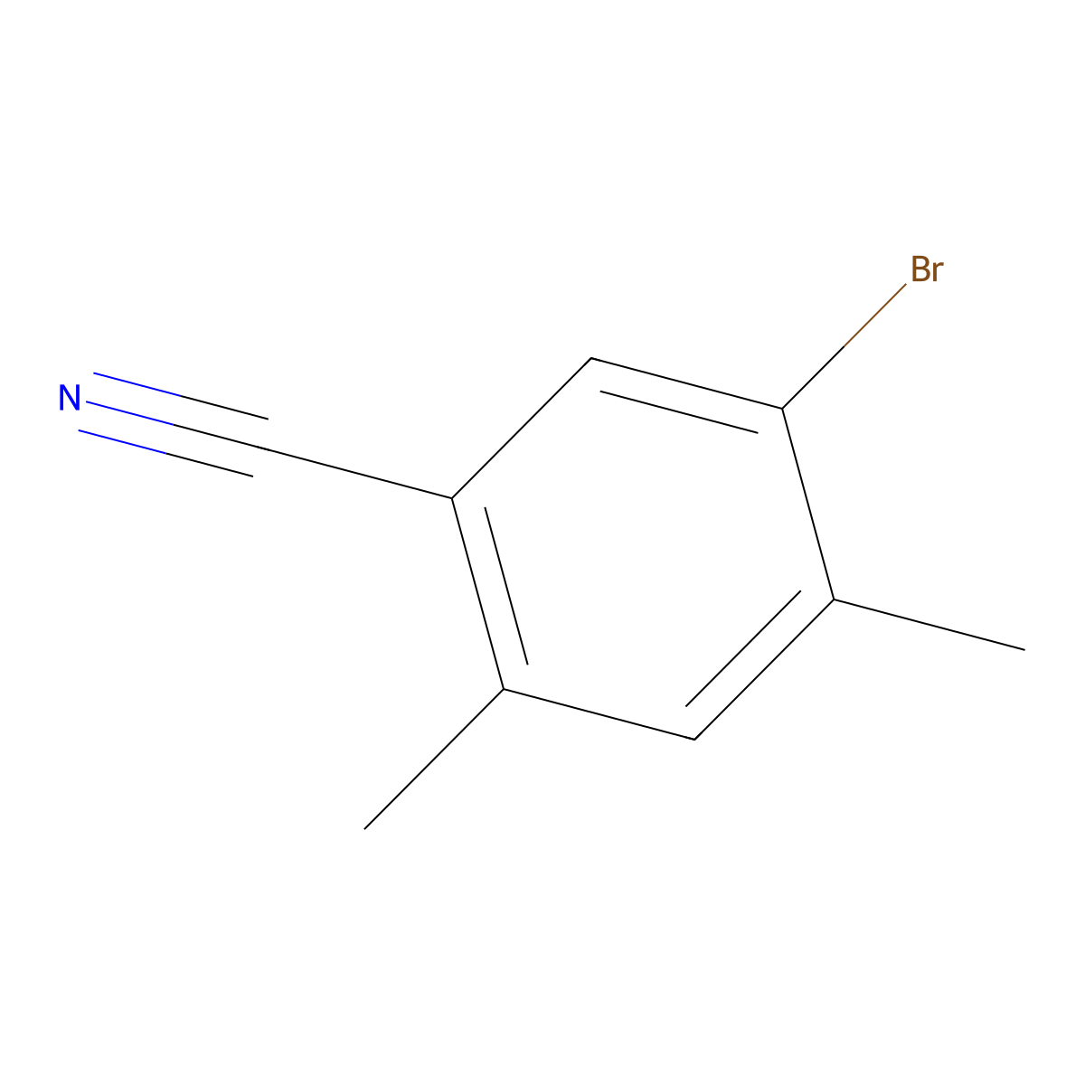5-Bromo-2,4-dimethylbenzonitrile molecular structure, CAS 807628-76-8