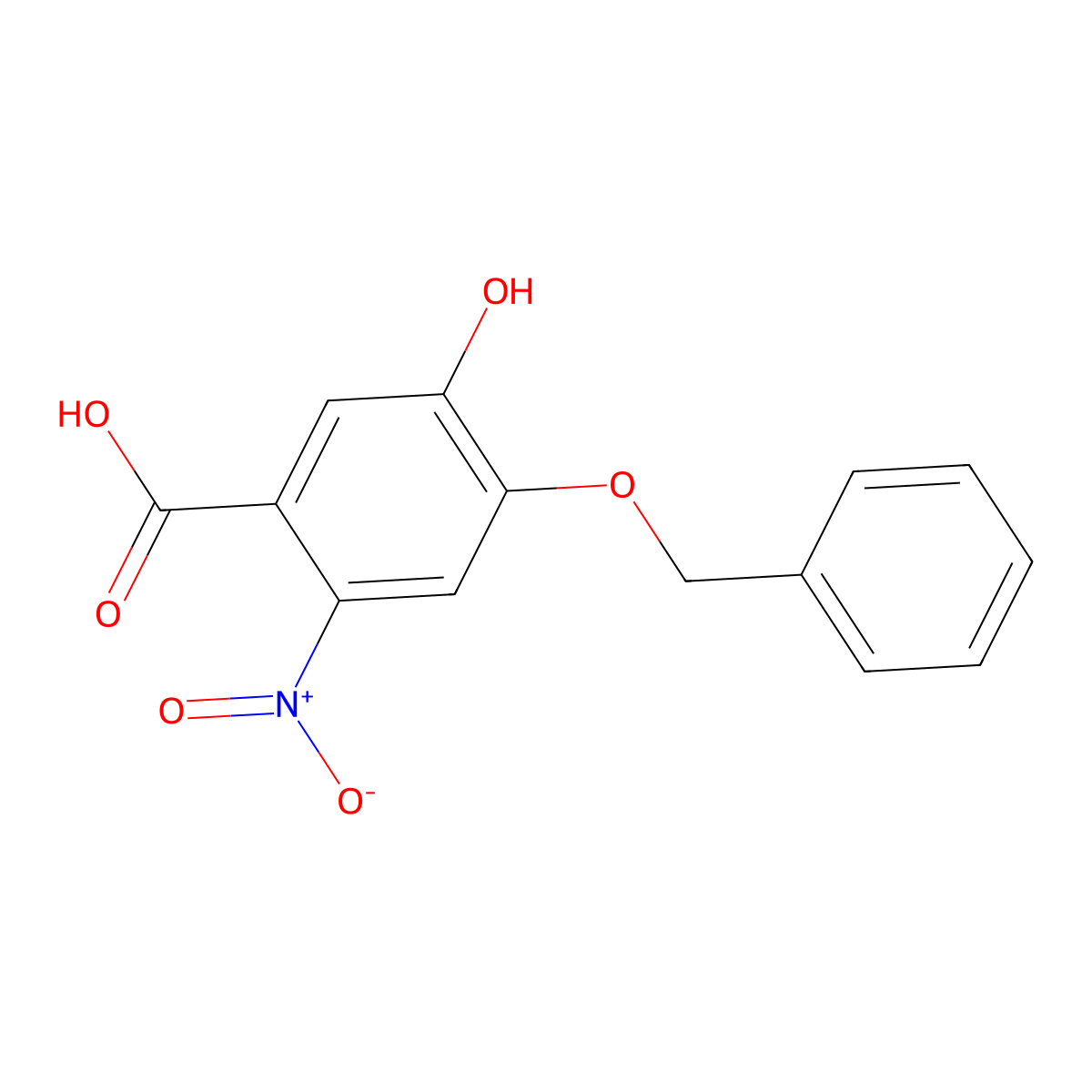 4-(Benzyloxy)-5-hydroxy-2-nitrobenzoic acid molecular structure, CAS 807639-53-8