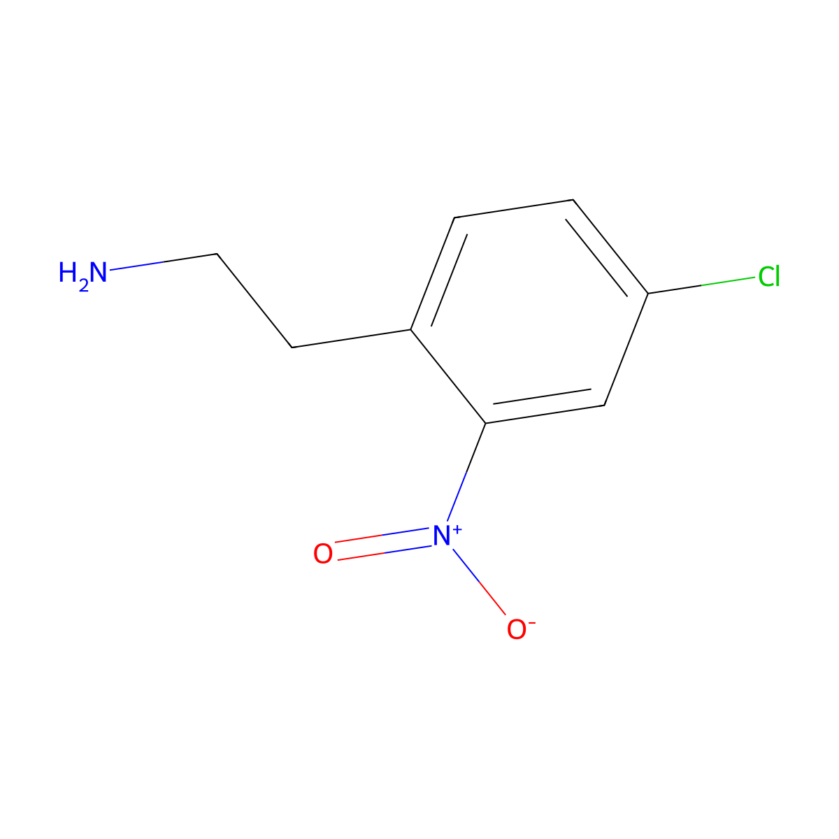 2-(4-Chloro-2-nitrophenyl)ethan-1-amine molecular structure, CAS 807640-64-8