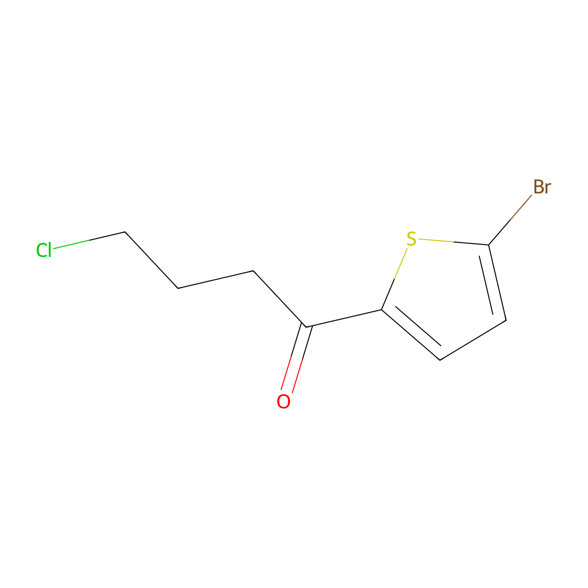 1-(5-Bromothiophen-2-yl)-4-chlorobutan-1-one molecular structure, CAS 80775-43-5
