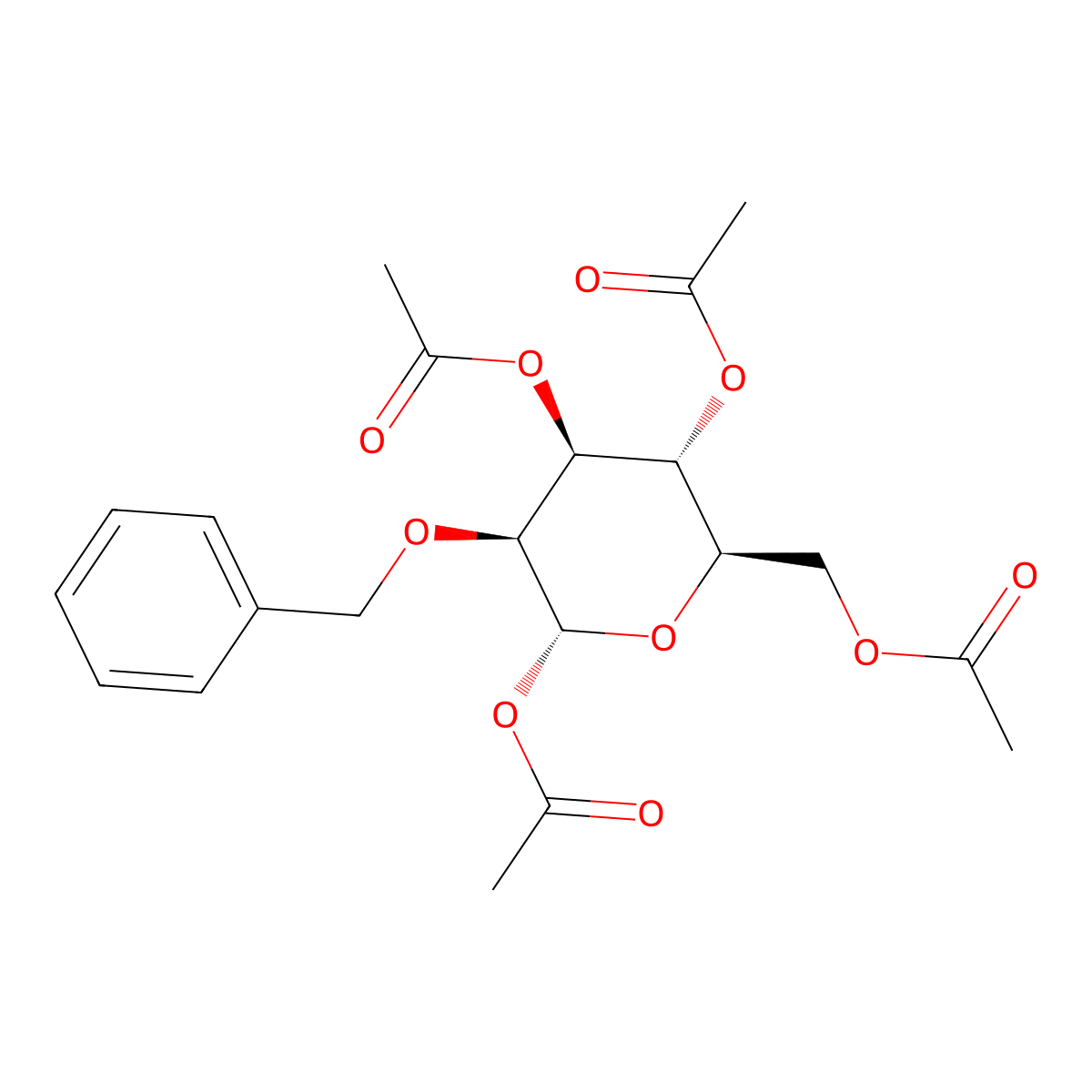2-O-BENZYL-1,3,4,6-TETRA-O-ACETYL-alpha-D-MANNOPYRANOSE molecular structure, CAS 80779-87-9