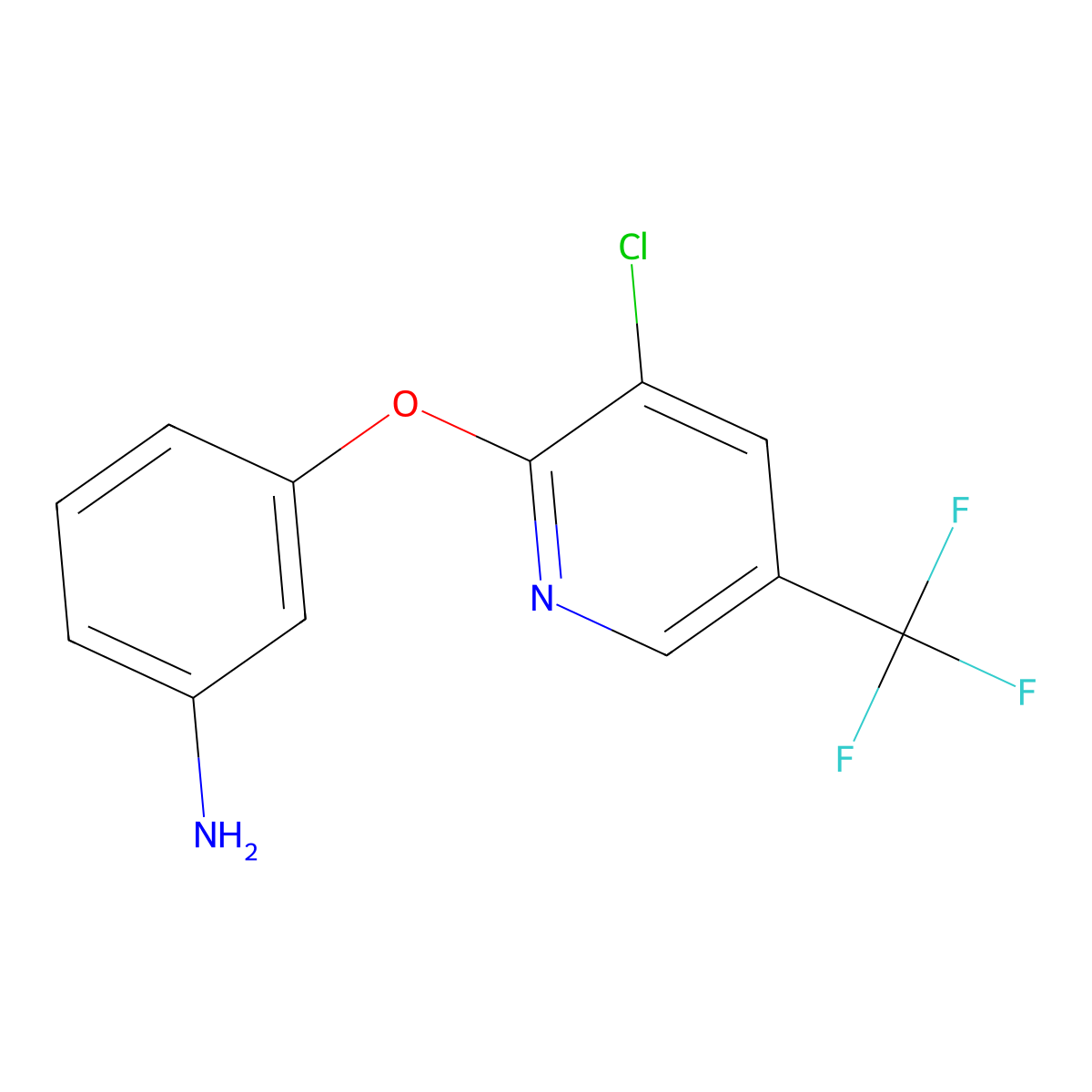 3-[3-Chloro-5-(trifluoromethyl)pyridin-2-yloxy]aniline molecular structure, CAS 80783-47-7