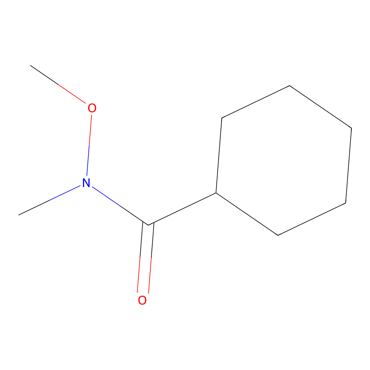 N-methoxy-N-methylcyclohexanecarboxamide molecular structure, CAS 80783-98-8