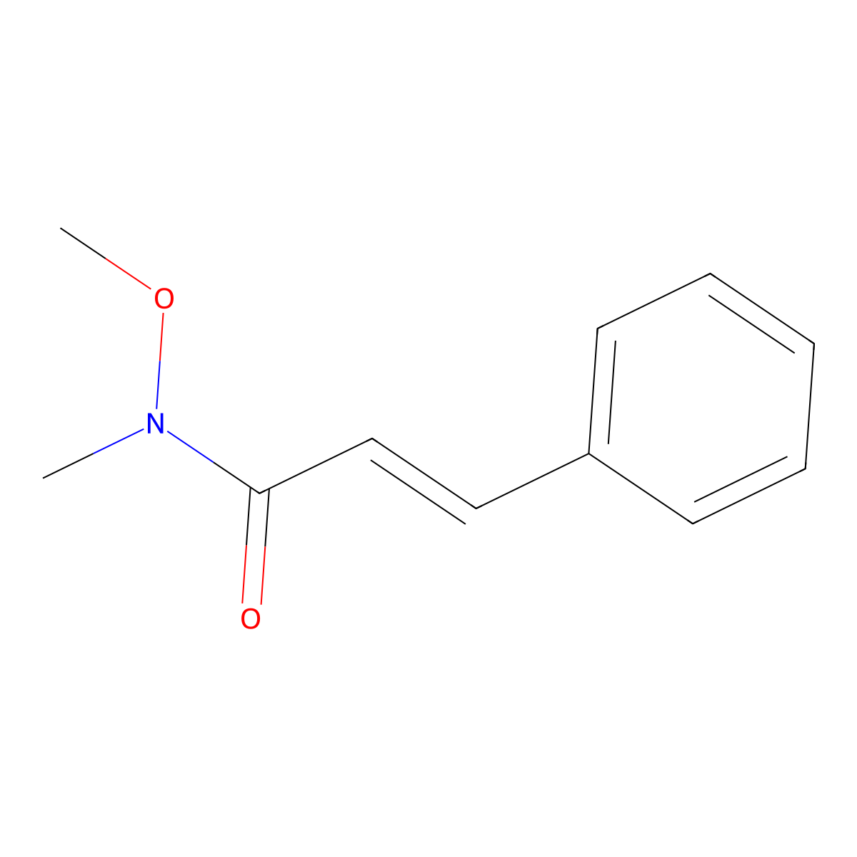 N-Methoxy-N-methyl-3-phenyl-2-propenamide molecular structure, CAS 80783-99-9