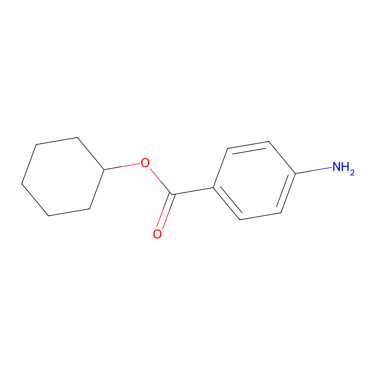 Cyclohexyl 4-aminobenzoate molecular structure, CAS 80787-45-7