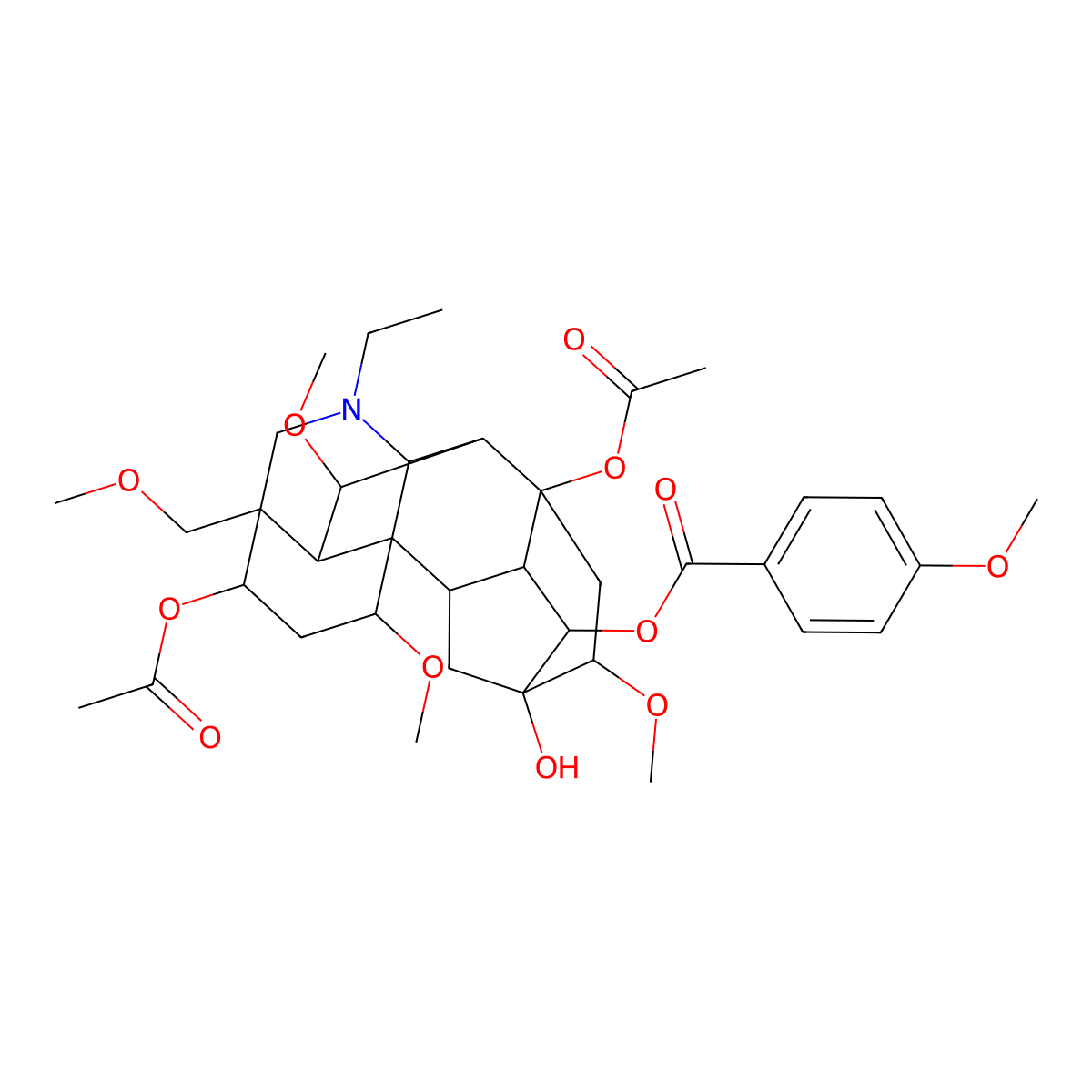 3-Acetylyunaconitine molecular structure, CAS 80787-51-5