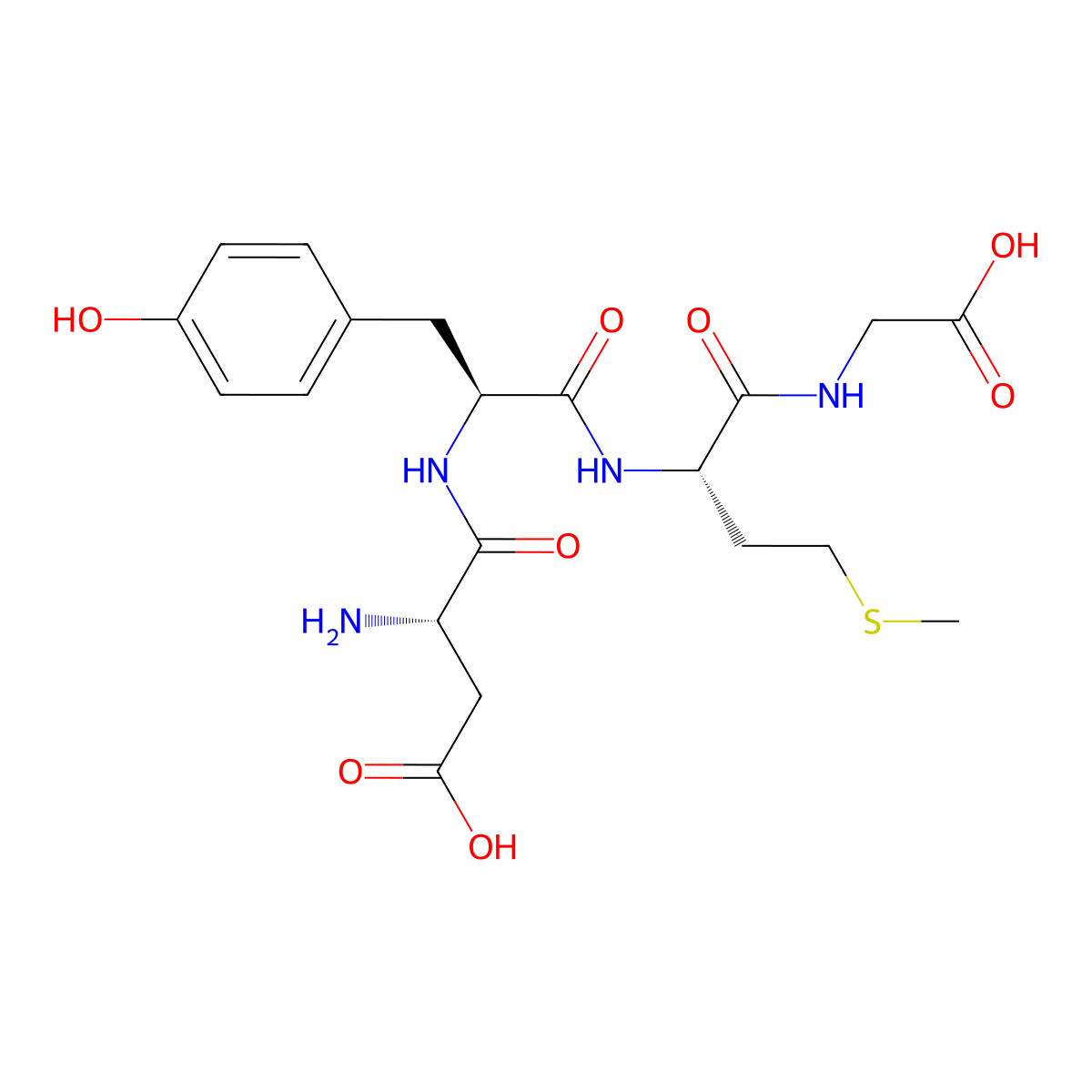 Cholecystokinin octapeptide (1-4) (desulfated) molecular structure, CAS 80790-40-5