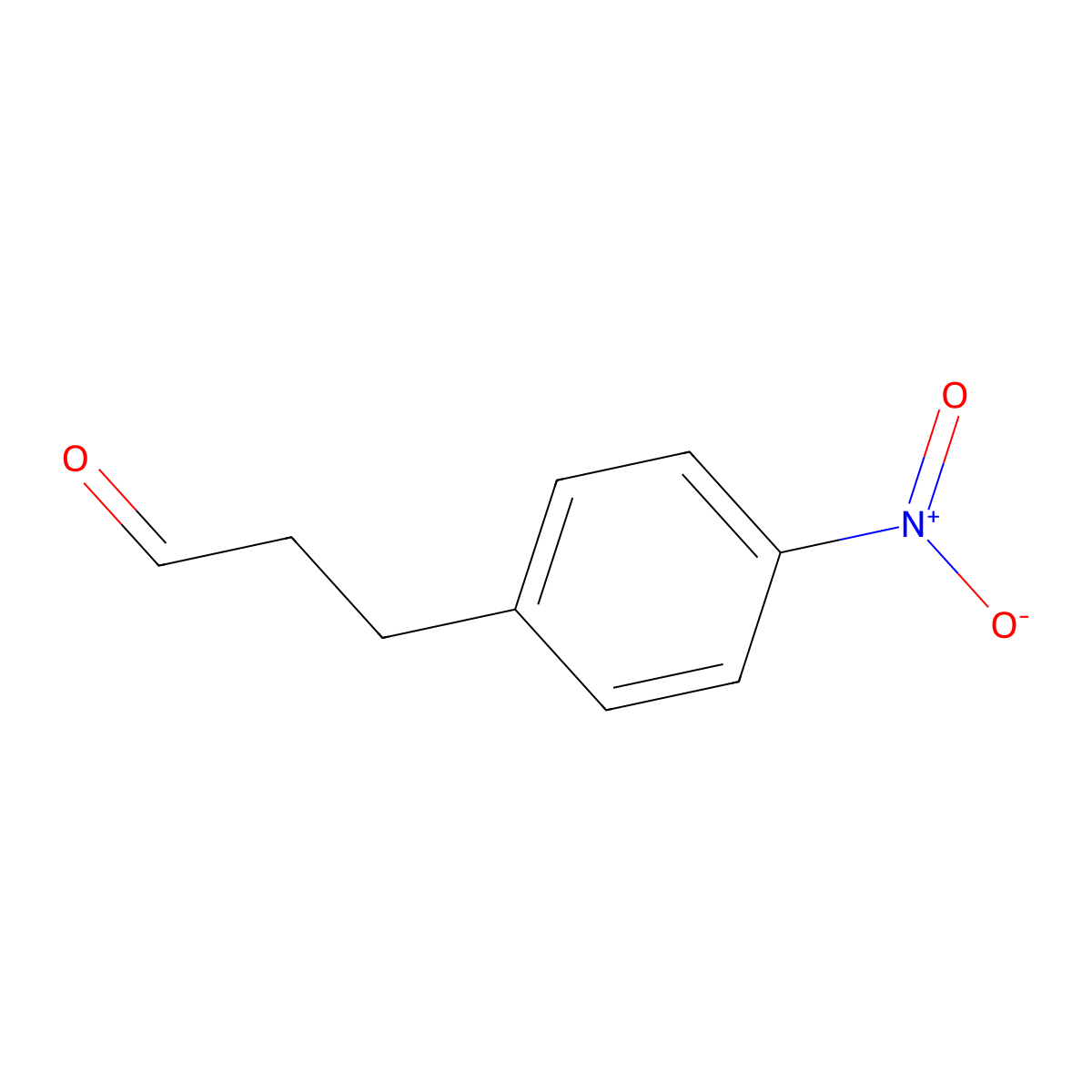 3-(4-Nitrophenyl)propanal molecular structure, CAS 80793-24-4