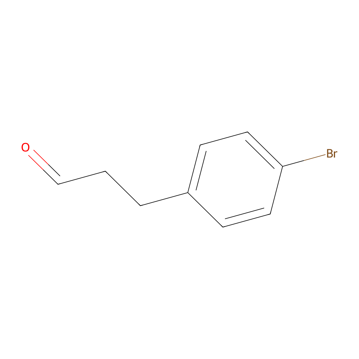 3-(4-Bromophenyl)propanal molecular structure, CAS 80793-25-5