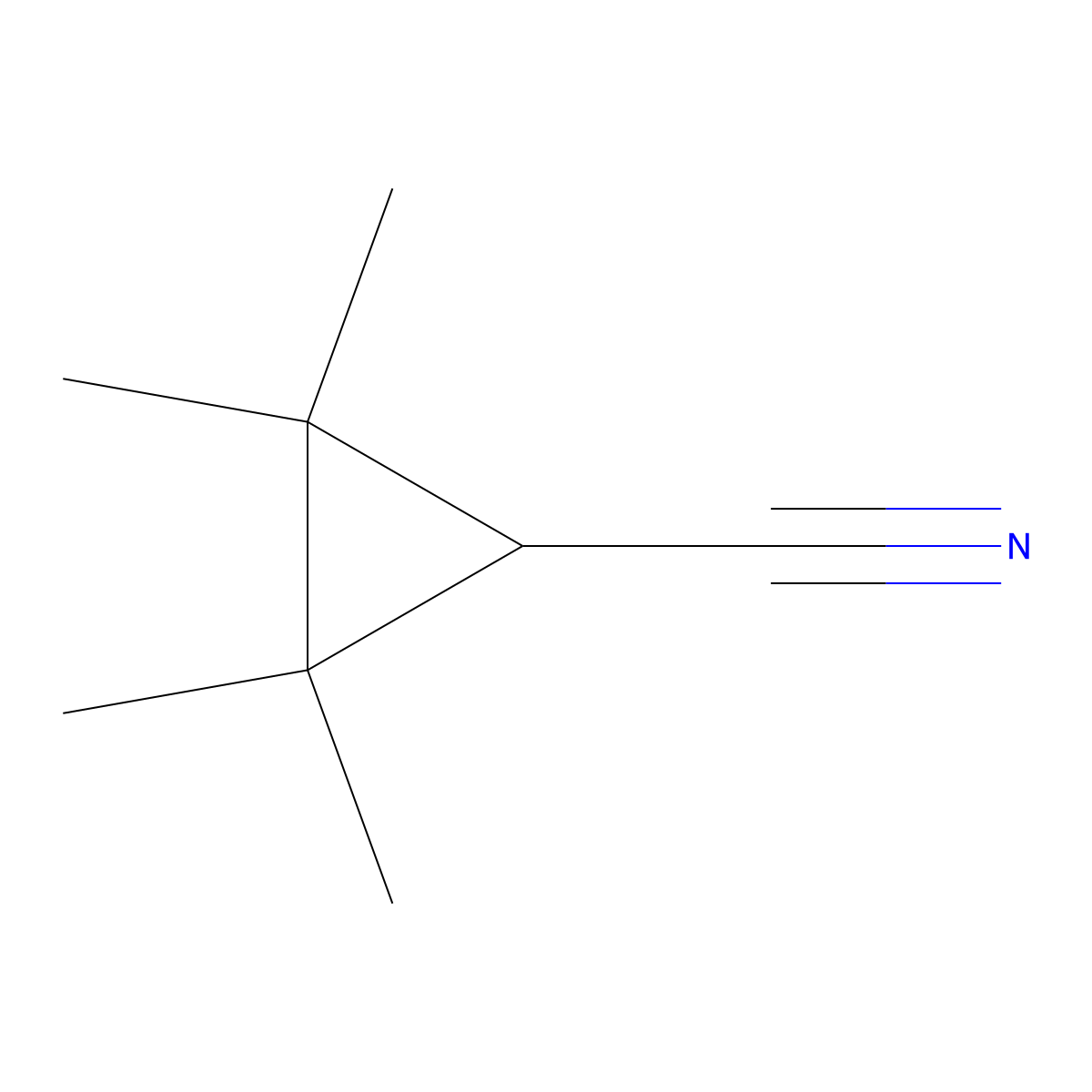 Tetramethylcyclopropane-1-carbonitrile molecular structure, CAS 80799-19-5