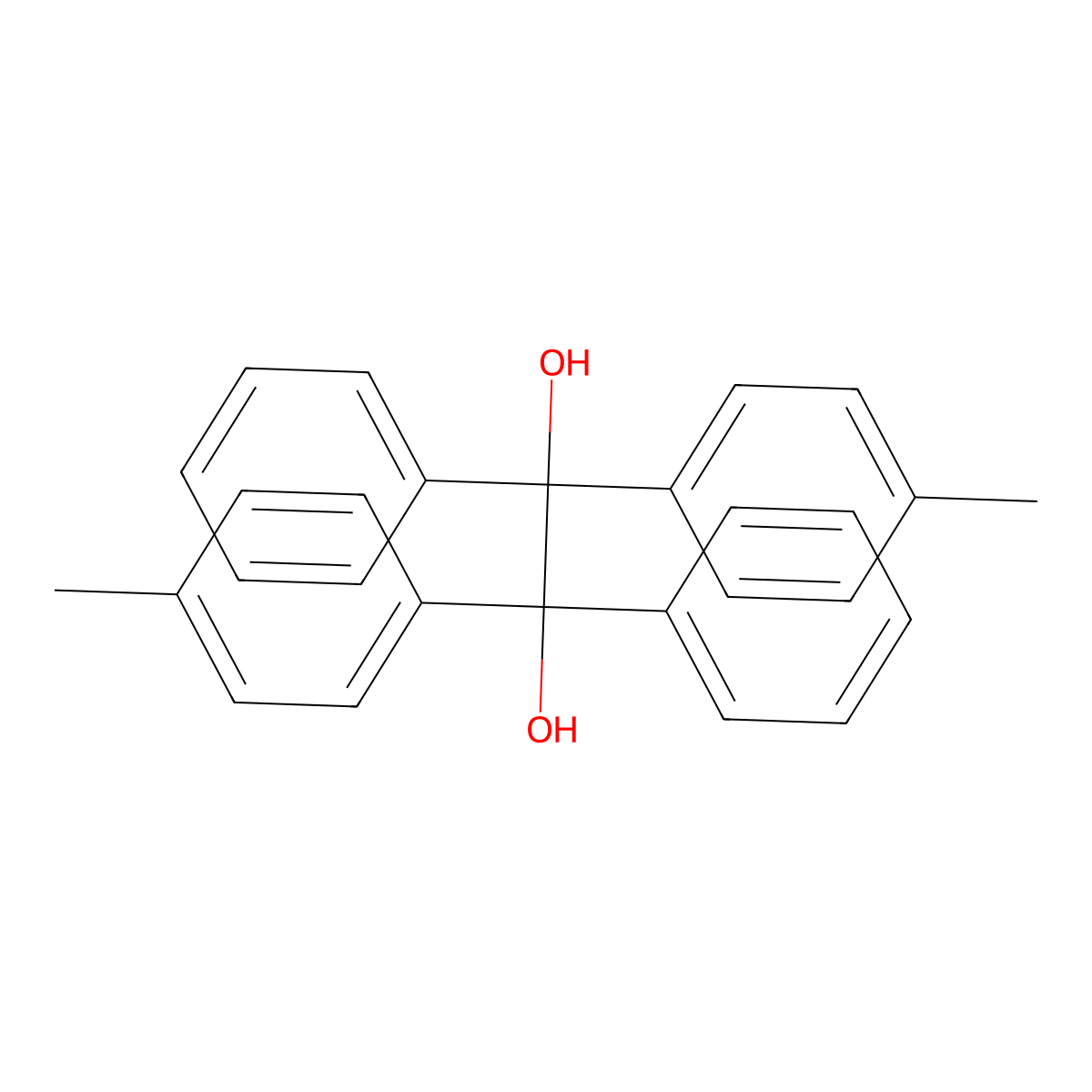 1,2-Bis(4-methylphenyl)-1,2-diphenyl-1,2-ethanediol molecular structure, CAS 808-12-8