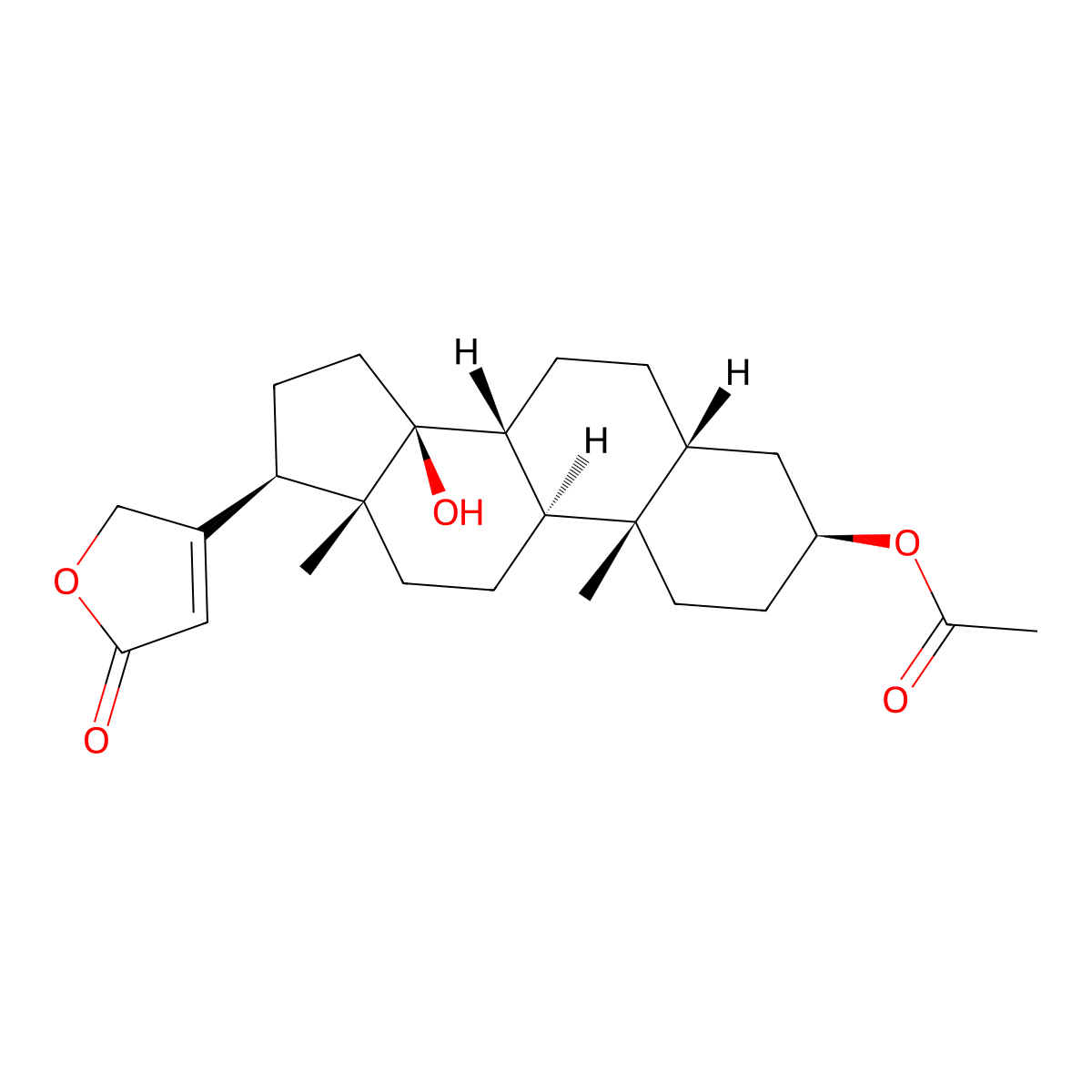 Digitoxigenin 3-acetate molecular structure, CAS 808-19-5