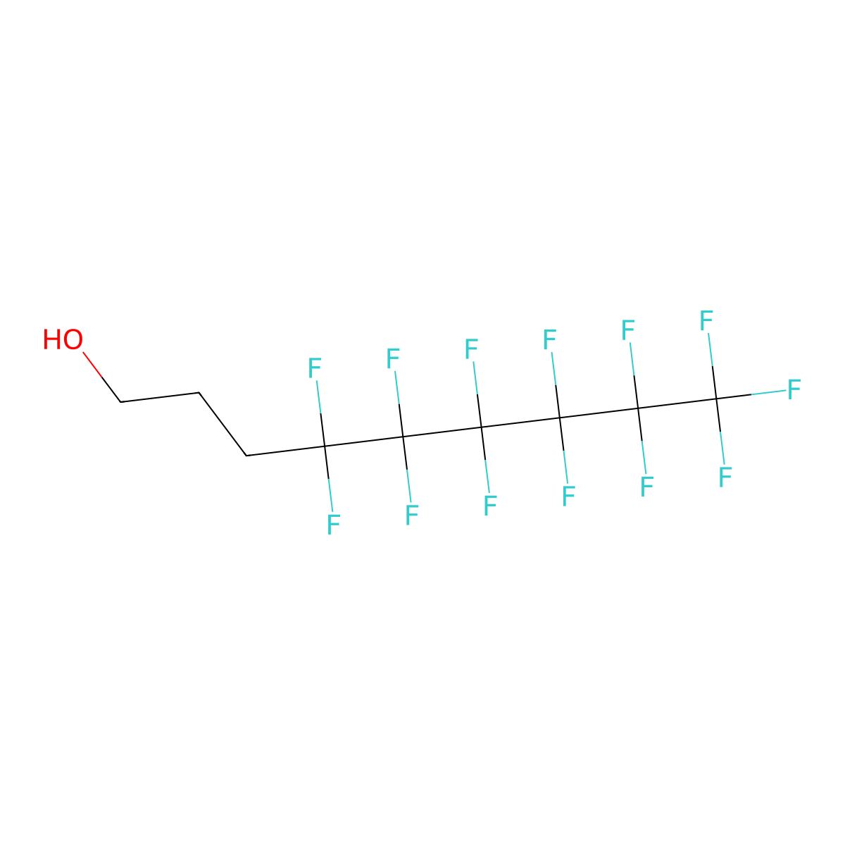 4,4,5,5,6,6,7,7,8,8,9,9,9-Tridecafluorononan-1-ol molecular structure, CAS 80806-68-4
