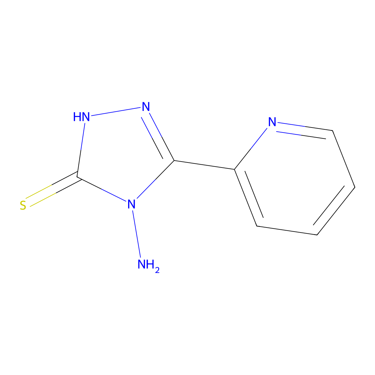 4-amino-5-(pyridin-2-yl)-4H-1,2,4-triazole-3-thiol molecular structure, CAS 80809-37-6
