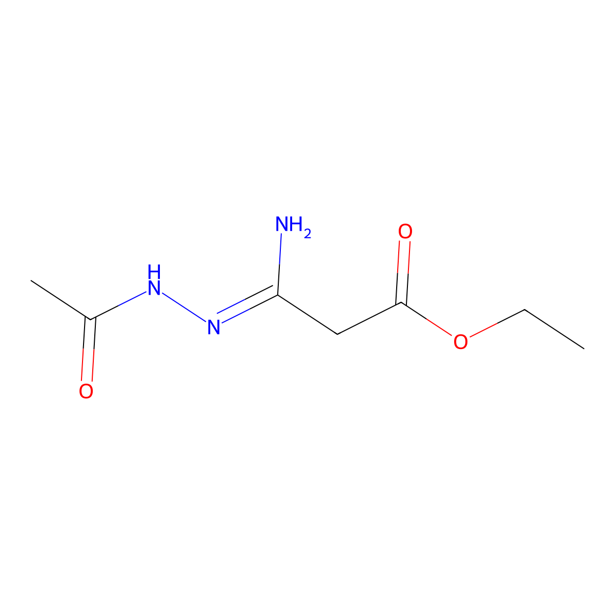 Ethyl 3-amino-3-(acetamidoimino)propanoate molecular structure, CAS 80809-45-6