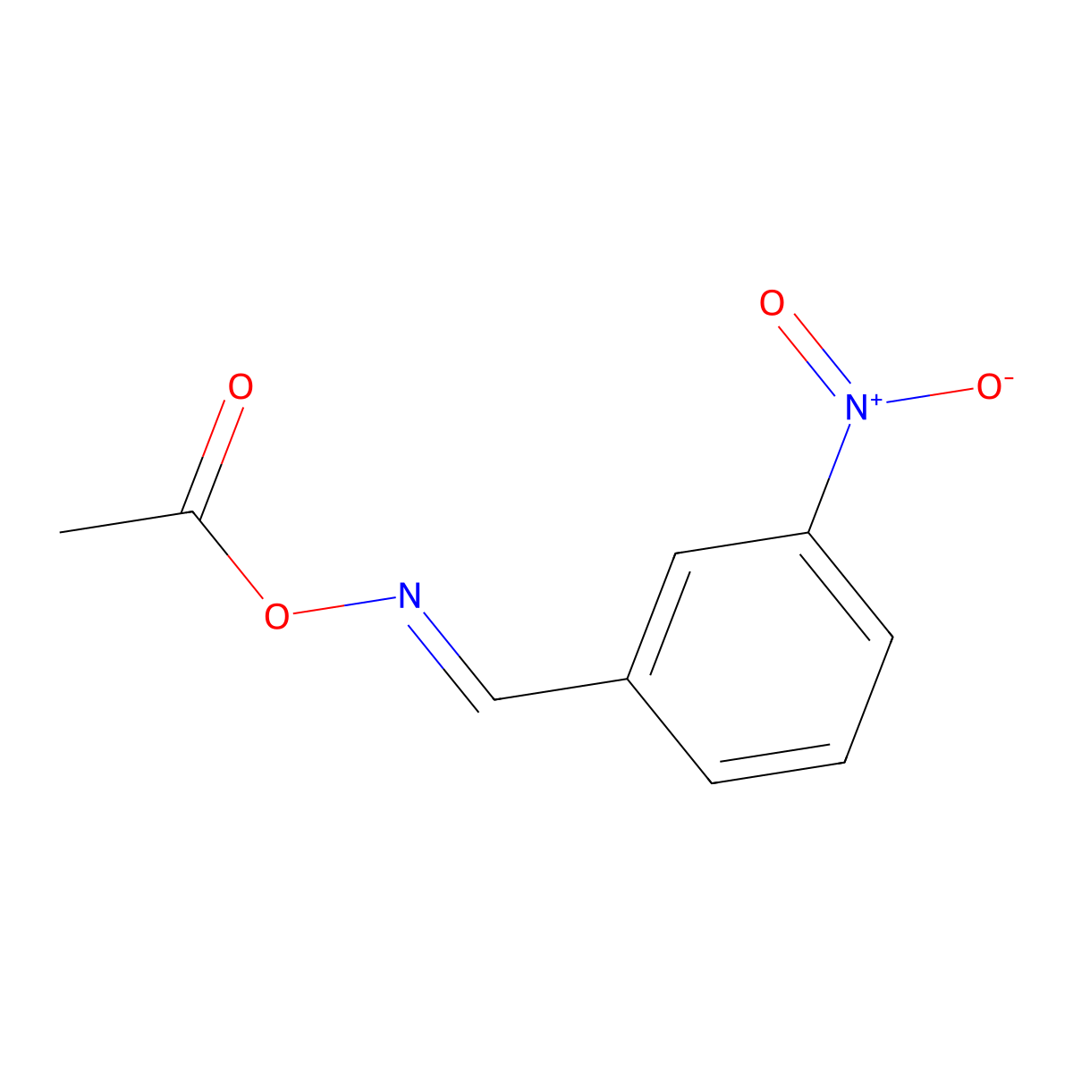 N-(acetyloxy)-N-[(E)-(3-nitrophenyl)methylidene]amine molecular structure, CAS 808101-24-8