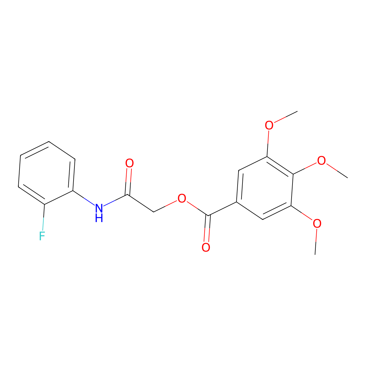 [2-(2-Fluoroanilino)-2-oxoethyl] 3,4,5-trimethoxybenzoate molecular structure, CAS 808106-13-0