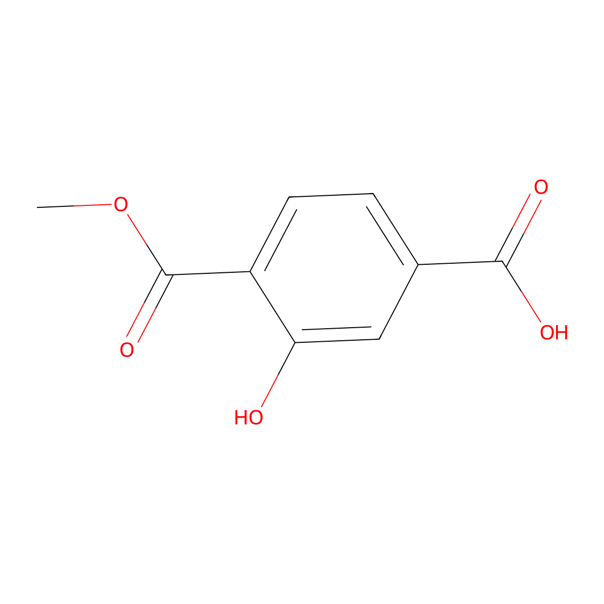 3-Hydroxy-4-(methoxycarbonyl)benzoic acid molecular structure, CAS 808123-00-4