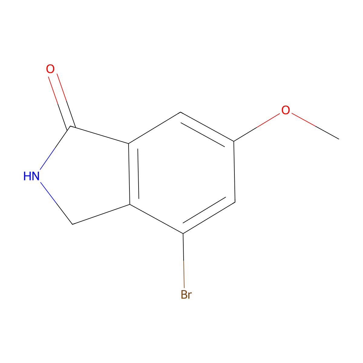 4-Bromo-6-methoxyisoindolin-1-one molecular structure, CAS 808127-75-5