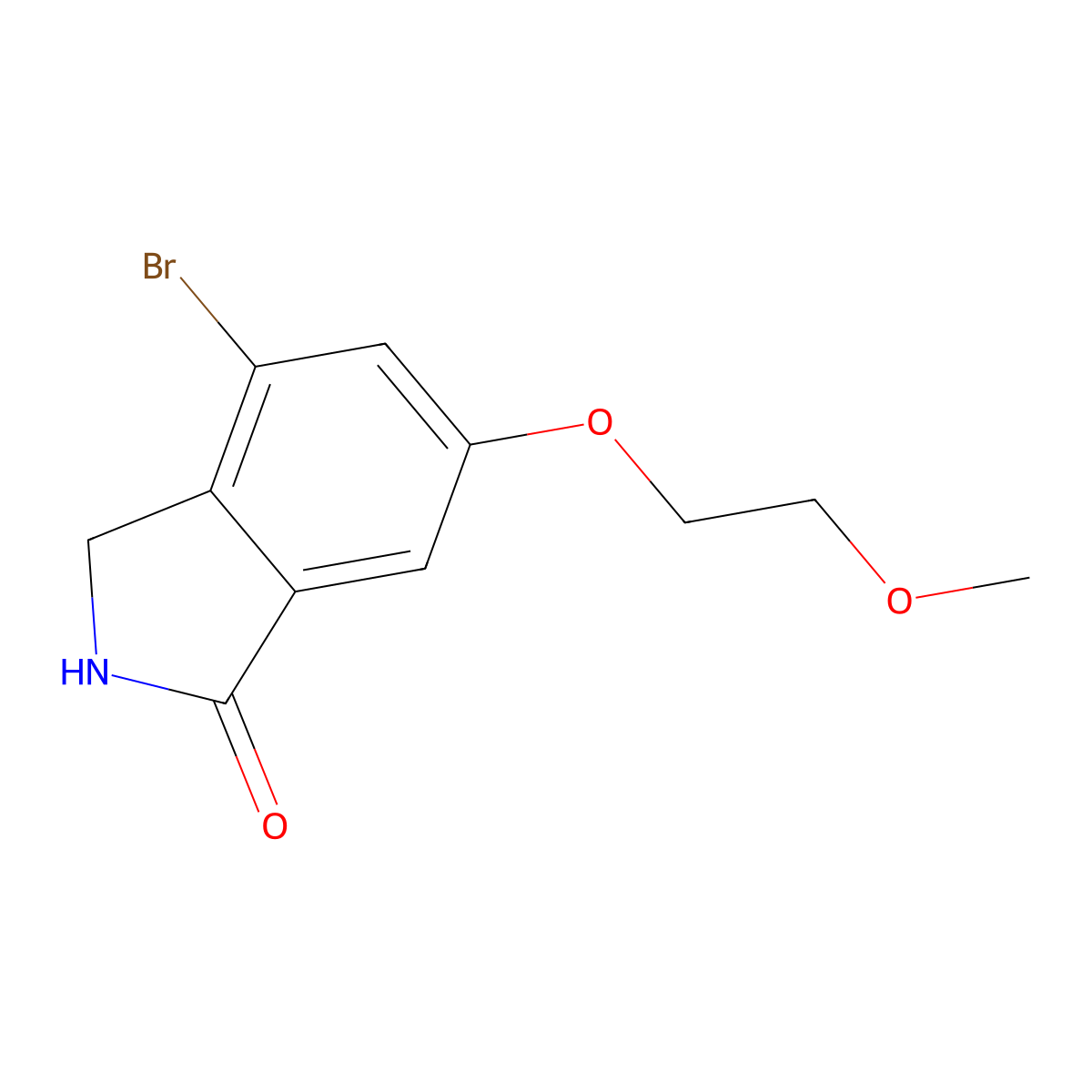 4-Bromo-6-(2-methoxyethoxy)isoindolin-1-one molecular structure, CAS 808127-77-7