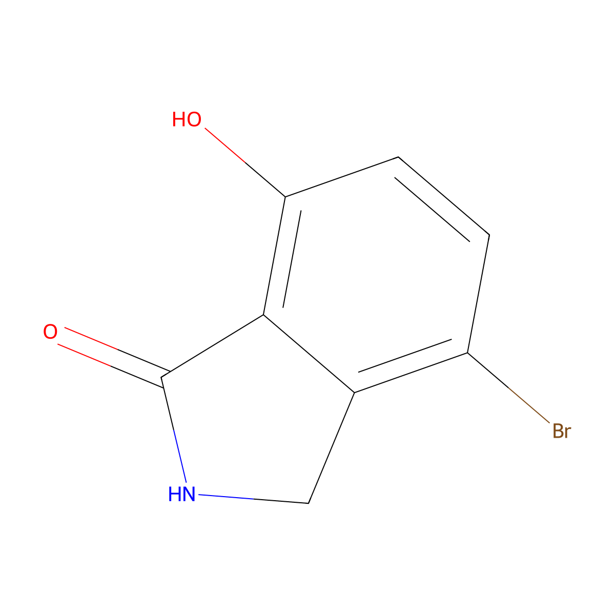 4-Bromo-7-hydroxyisoindolin-1-one molecular structure, CAS 808127-81-3