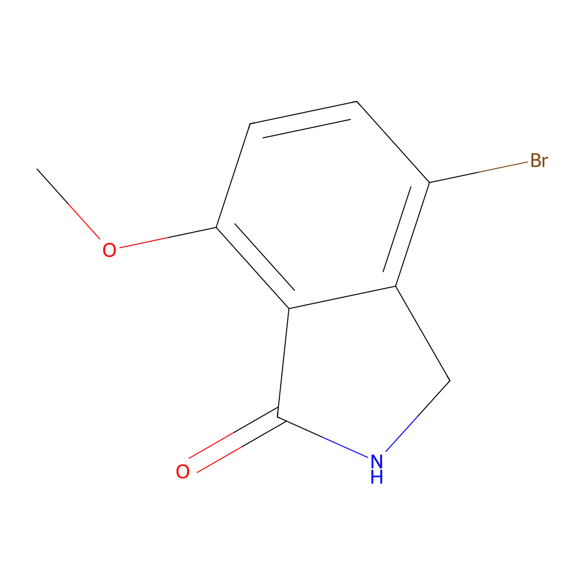 4-bromo-7-methoxy-2,3-dihydro-1H-isoindol-1-one molecular structure, CAS 808127-82-4