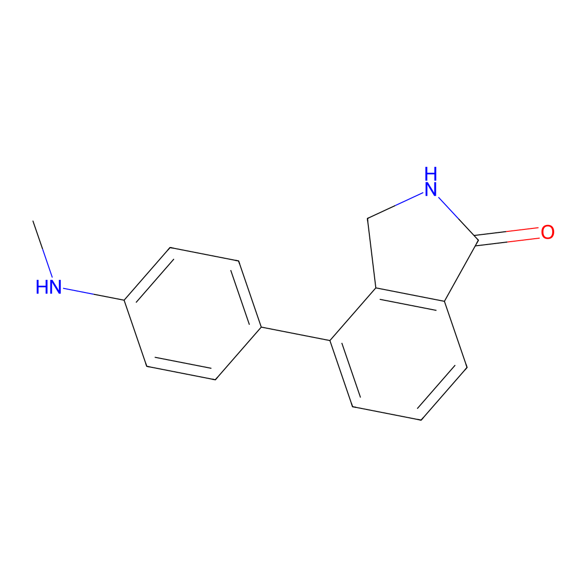 1h-Isoindol-1-one,2,3-dihydro-4-[4-(methylamino)phenyl]- molecular structure, CAS 808127-89-1